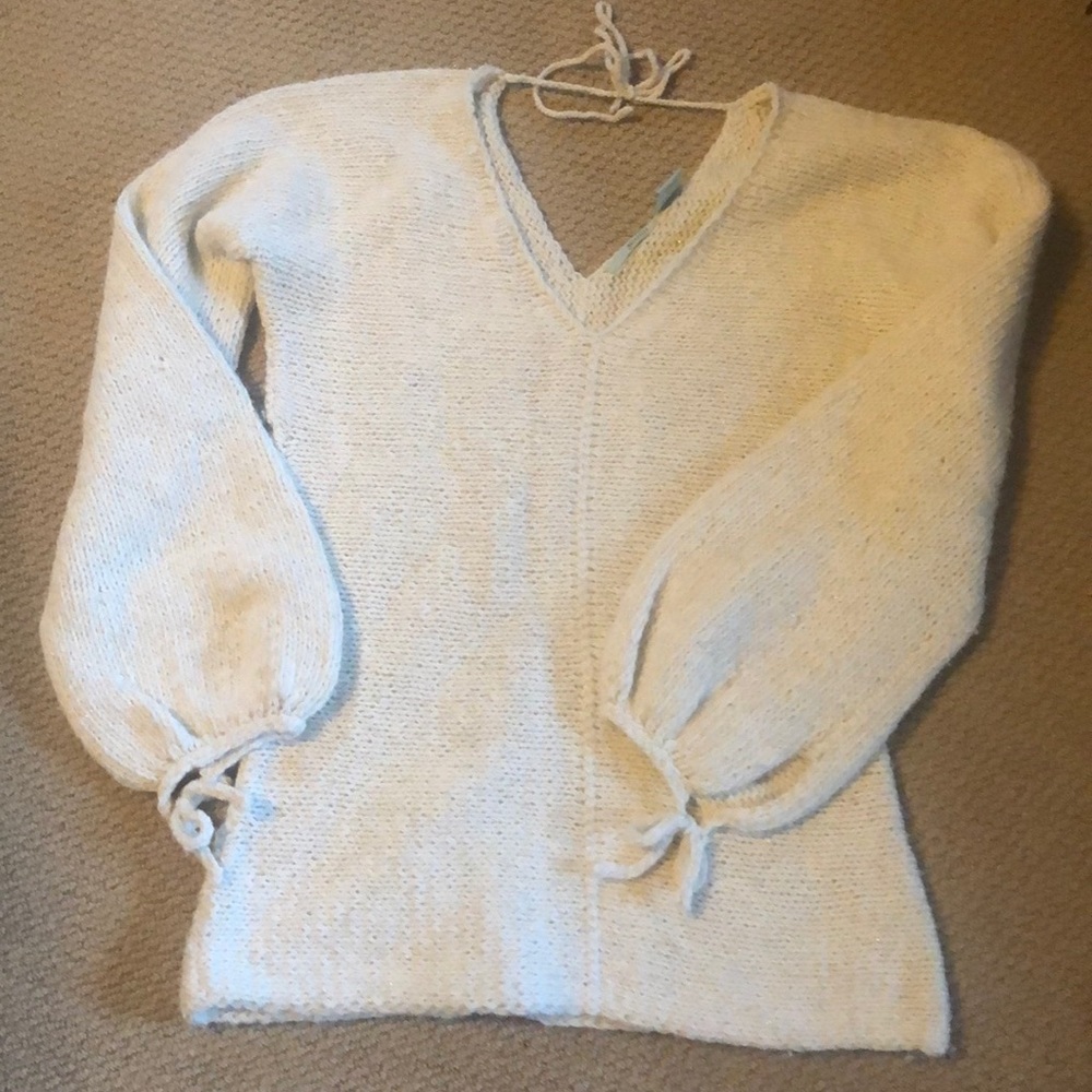 Cream colors sparkly sweater